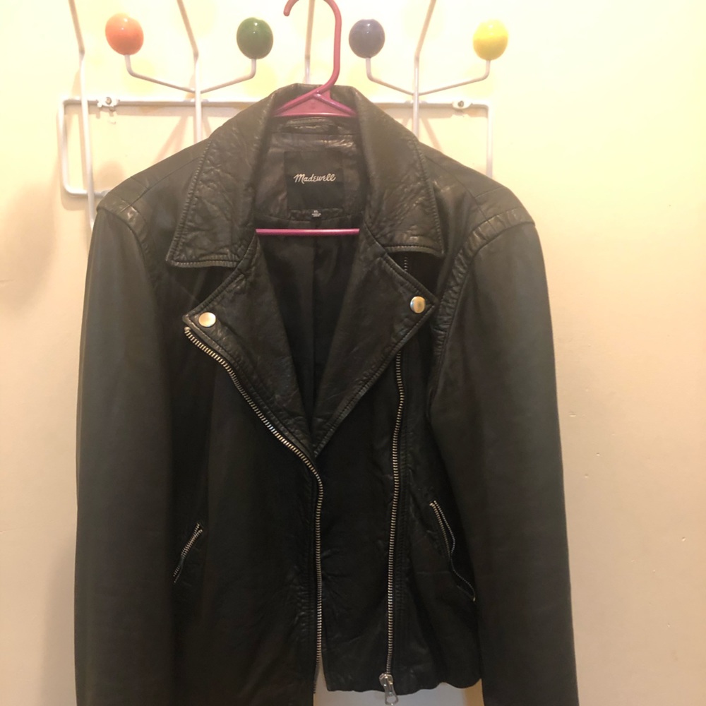 Madewell Washed Leather Motorcycle Jacket.
